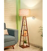 Crosscut Furniture Minimalist Design Floor Lamp (Jute Shade) LED